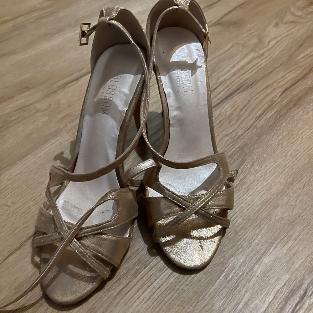 Gold Strappy Hells